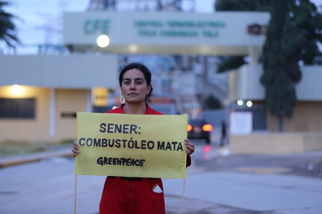 Greenpeace muestra contaminación que genera Termoeléctrica de Tula 