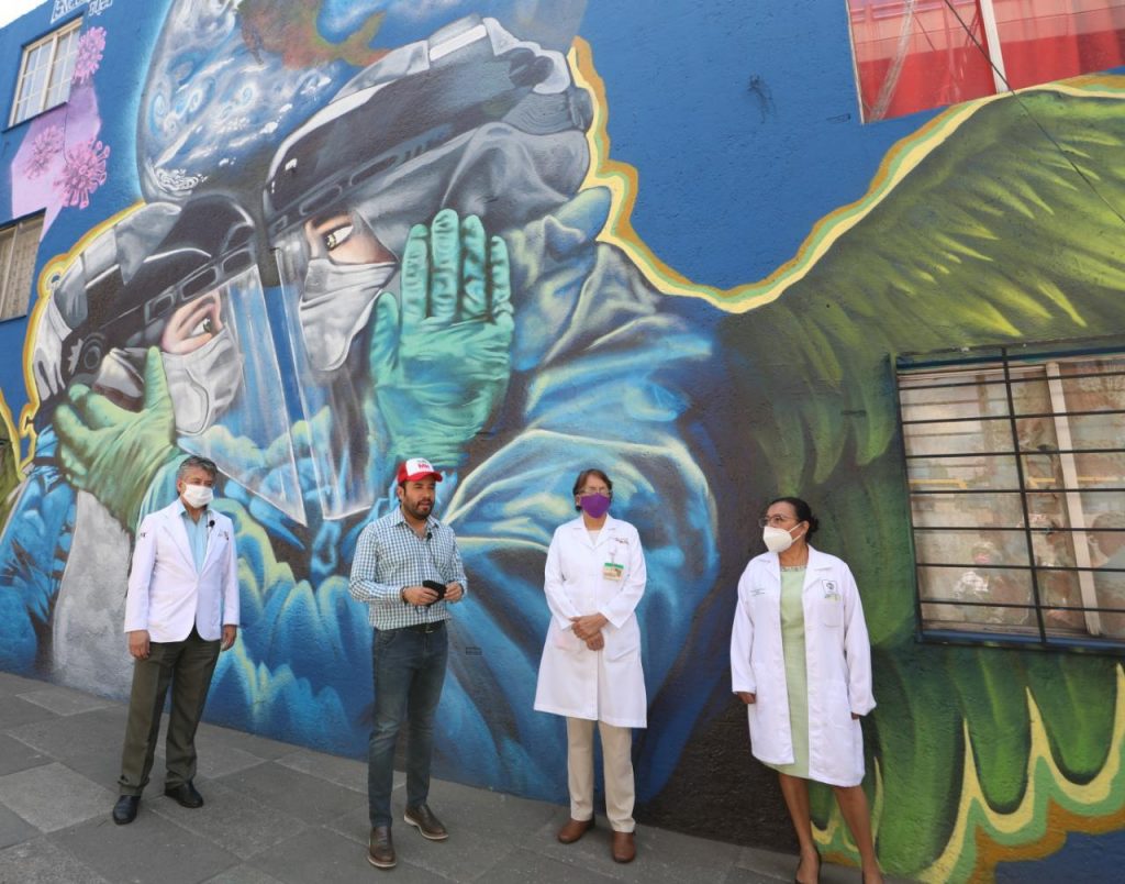 Alcaldía MH presentó arte urbano en homenaje a personal médico