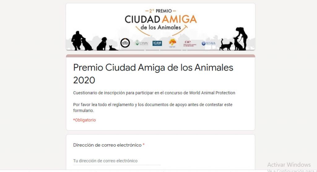Convocan a la 2º edición del Premio Ciudad Amiga de los Animales