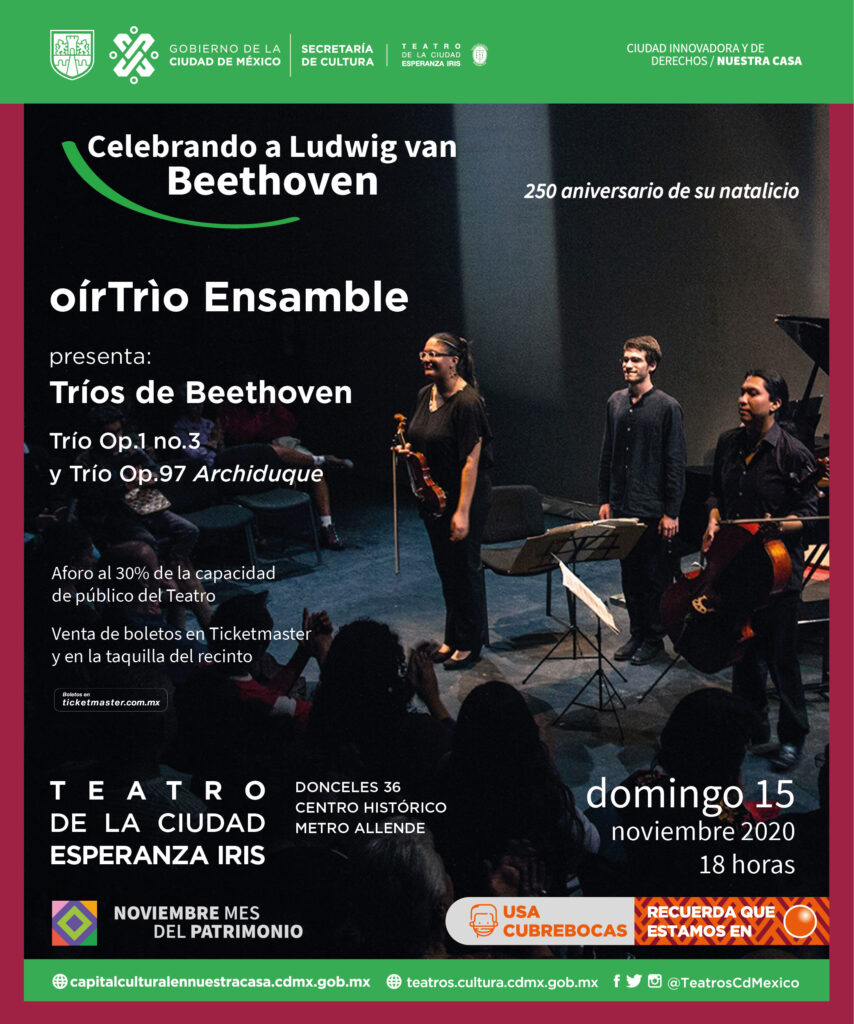 Oír Trío Ensamble: celebra los 250 años de Beethoven