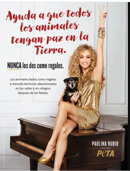 Paulina Rubio dice ¡No regales animales!