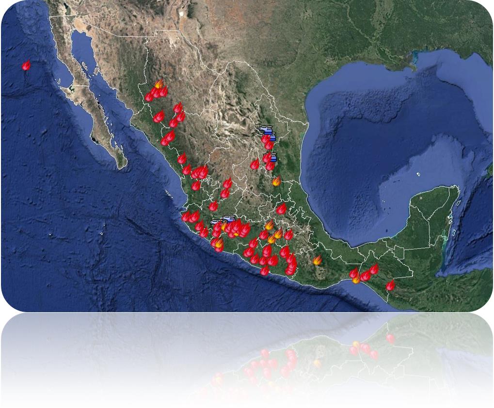 Se registran 87 incendios forestales activos 