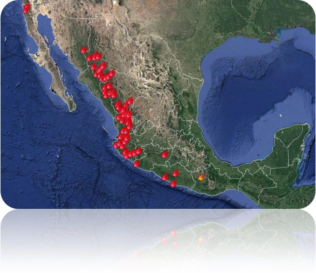 Se registran 68 incendios forestales activos 