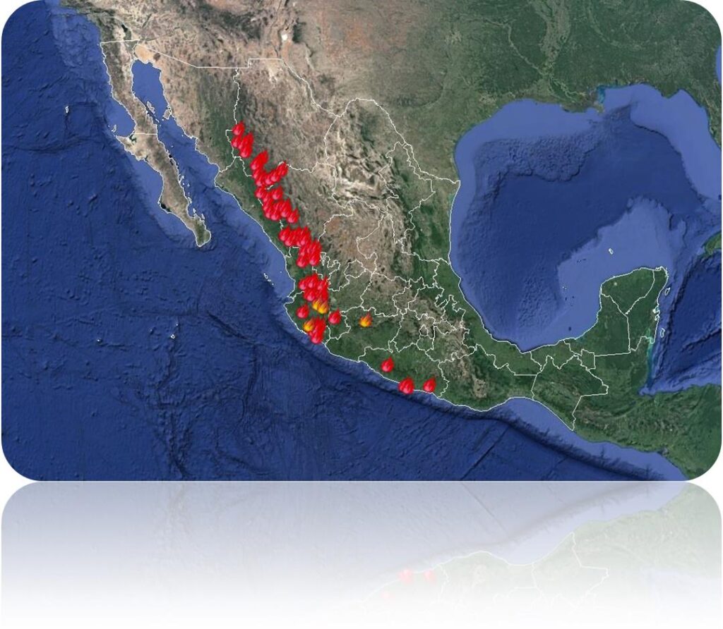 Se registran 69 incendios forestales activos 