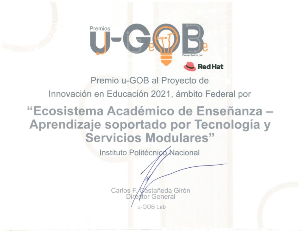 Premio U-Gob 2020 para IPN por continuidad académica 