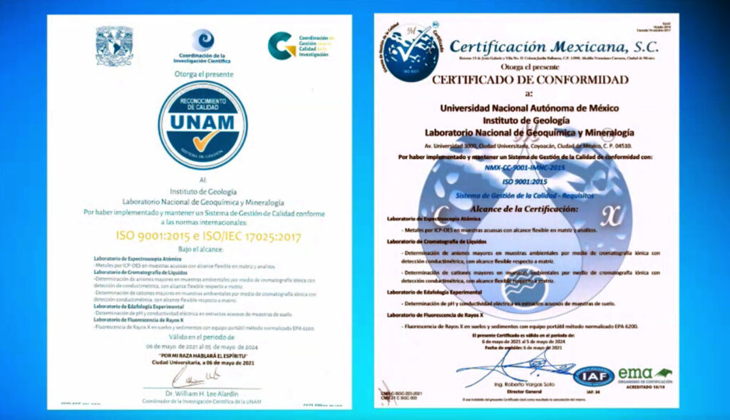 Obtiene laboratorio UNAM certificado internacional 
