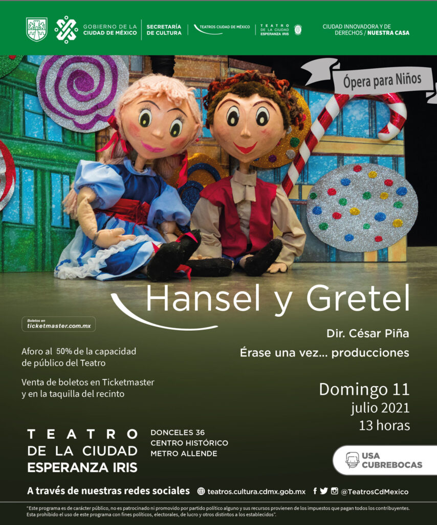 “Hansel y Gretel”: única función en el Teatro de la Ciudad 
