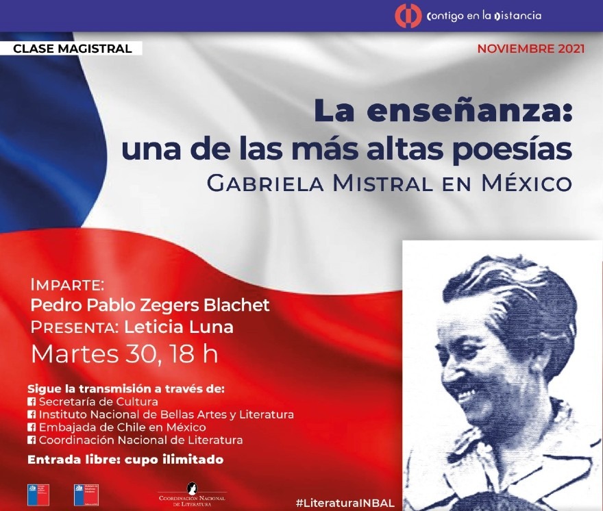 Gabriela Mistral cumple 100 años de llegar a México