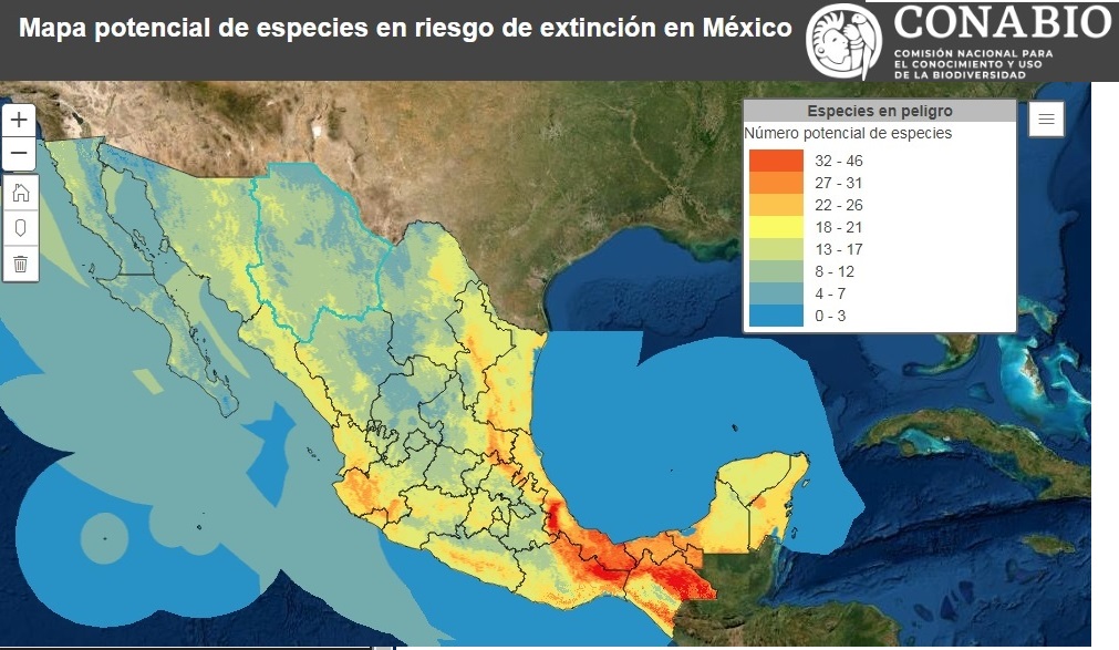 Presentan Mapa de Especies en Riesgo de México
