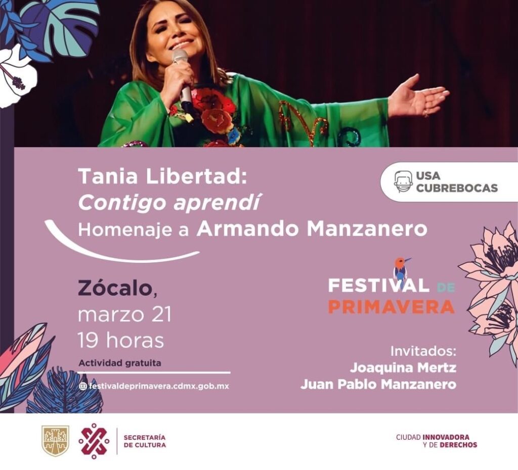 Vuelve Tania Libertad con concierto en el Zócalo