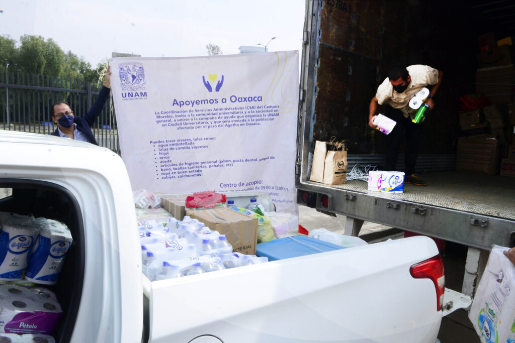 UNAM ayuda con 16 toneladas a damnificados de Oaxaca