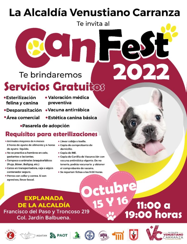 Realizará Venustiano Carranza el Can Fest 2022 