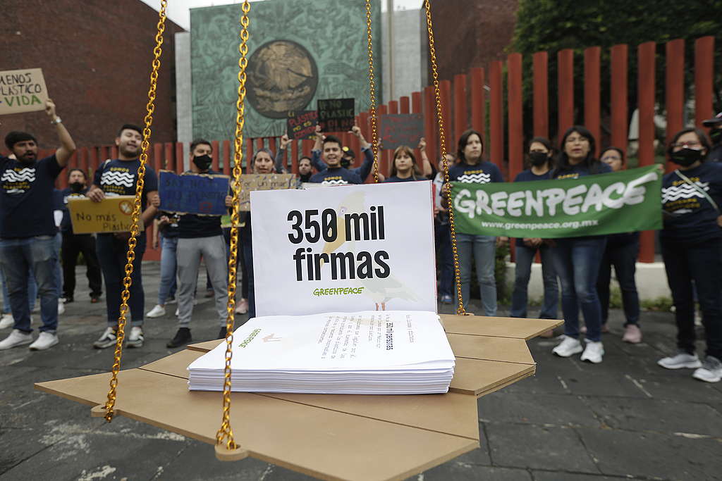 Protestan para exigir un México sin plásticos