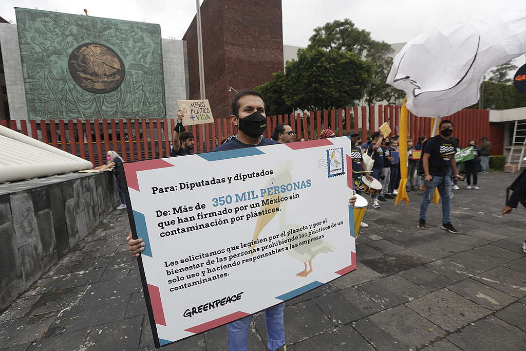 Protestan para exigir un México sin plásticos