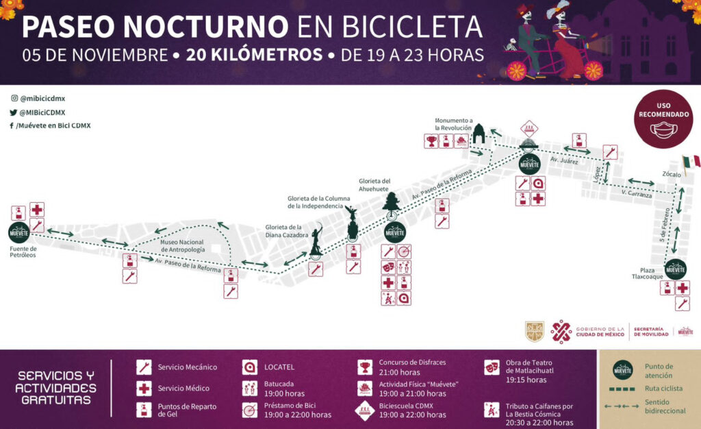 Actividades de Muévete en Bici por Día de Muertos   