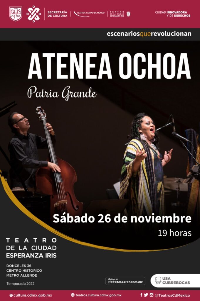 Atenea Ochoa recorre poesía y música en Patria Grande