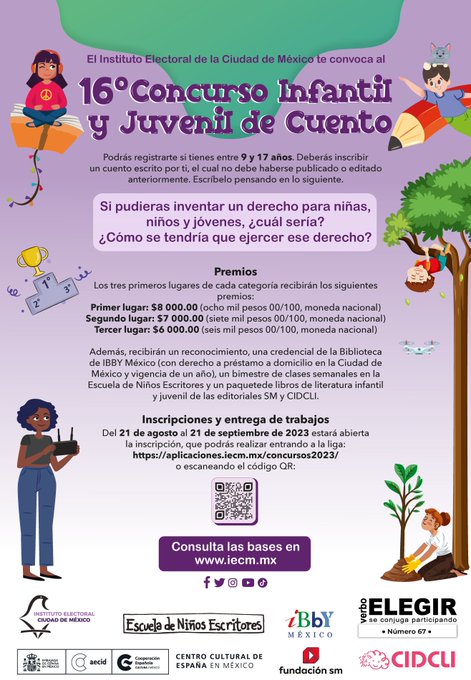 Invitan a niñez a participar en 16° Concurso  de Cuento 