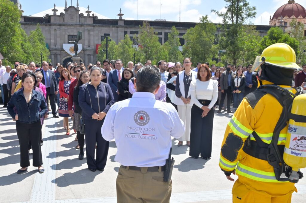 Congreso mexiquense en Simulacro Nacional de Sismo