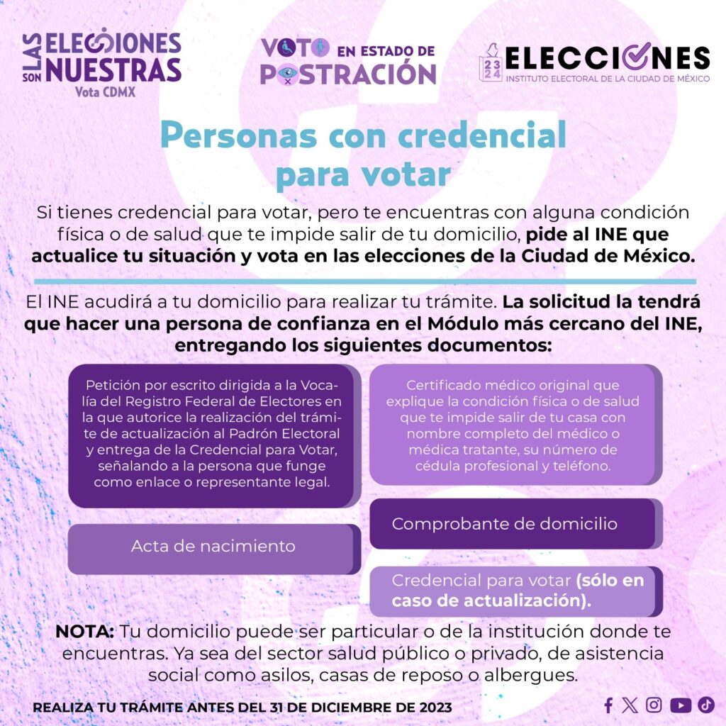 Vence plazo el 31 para tramitar credencial para votar 