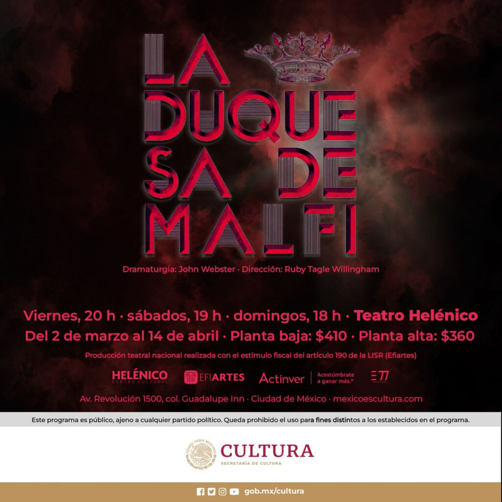 Teatro Helénico presenta: La duquesa de Malfi