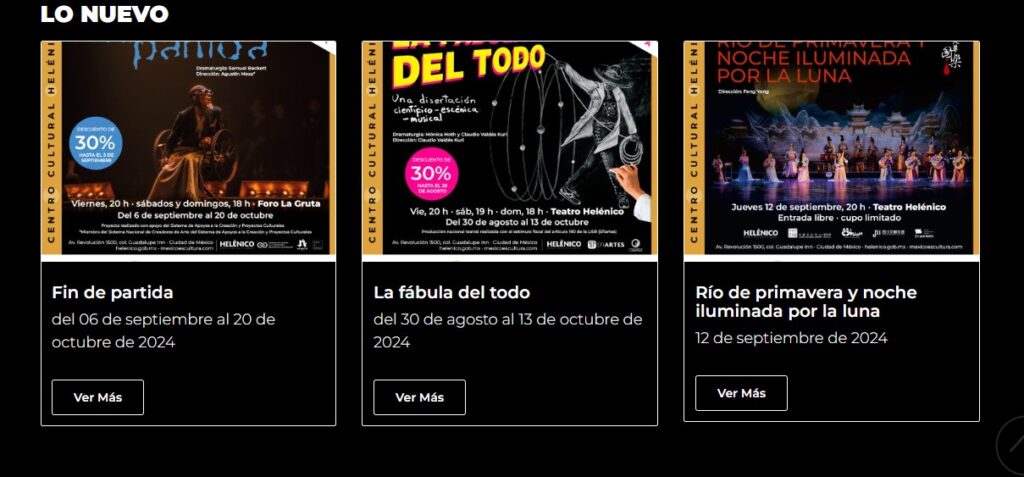 Seis estrenos en el Centro Cultural Helénico 