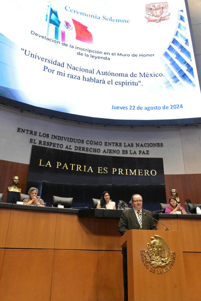 UNAM: en letras de oro del Senado de la República