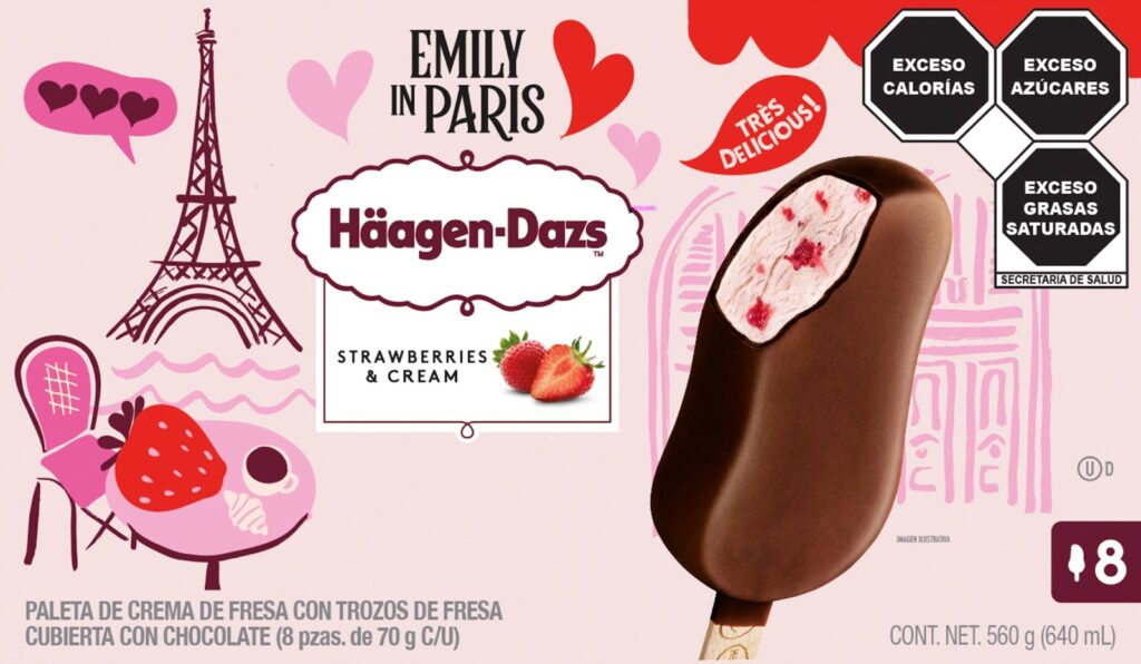 Clóset de Häagen-Dazs inspirado en “Emily in Paris”