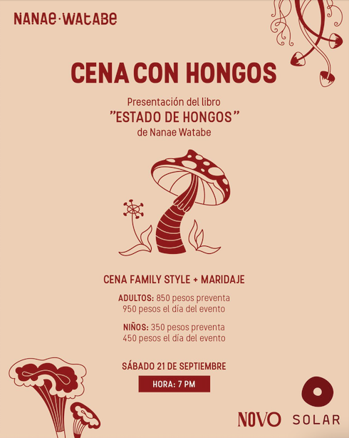 Nanae Watabe presentará su libro Estado de Hongos 