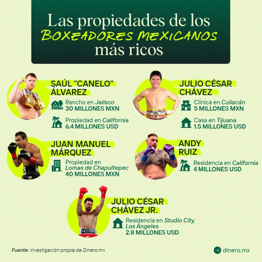 Conoce las propiedades de los boxeadores mexicanos 
