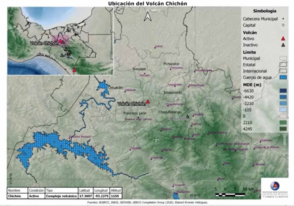Actividad del volcán Chichón demanda mayor monitoreo