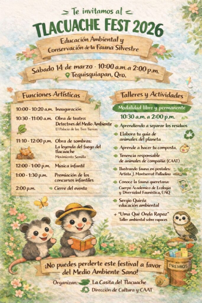 ¡Tlacuache Fest 2026: Educación Ambiental!