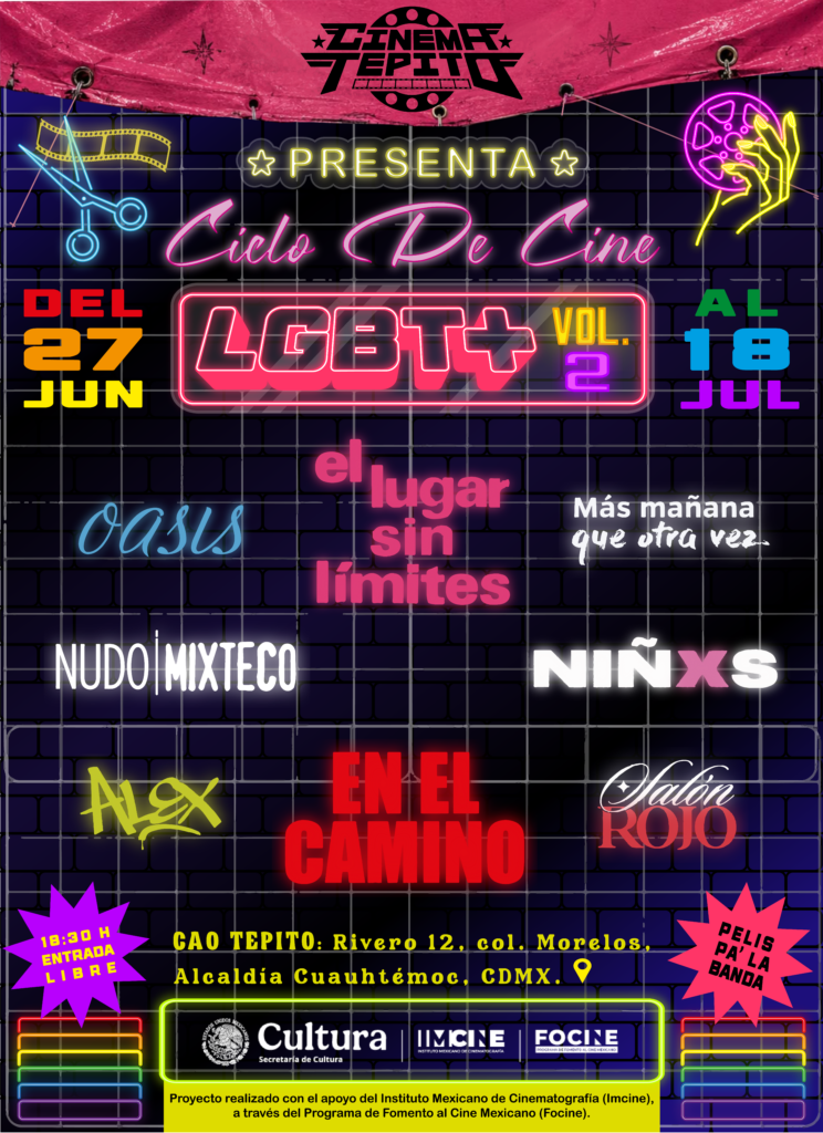 Cinema Tepito presenta volumen 2 del ciclo LGBT+