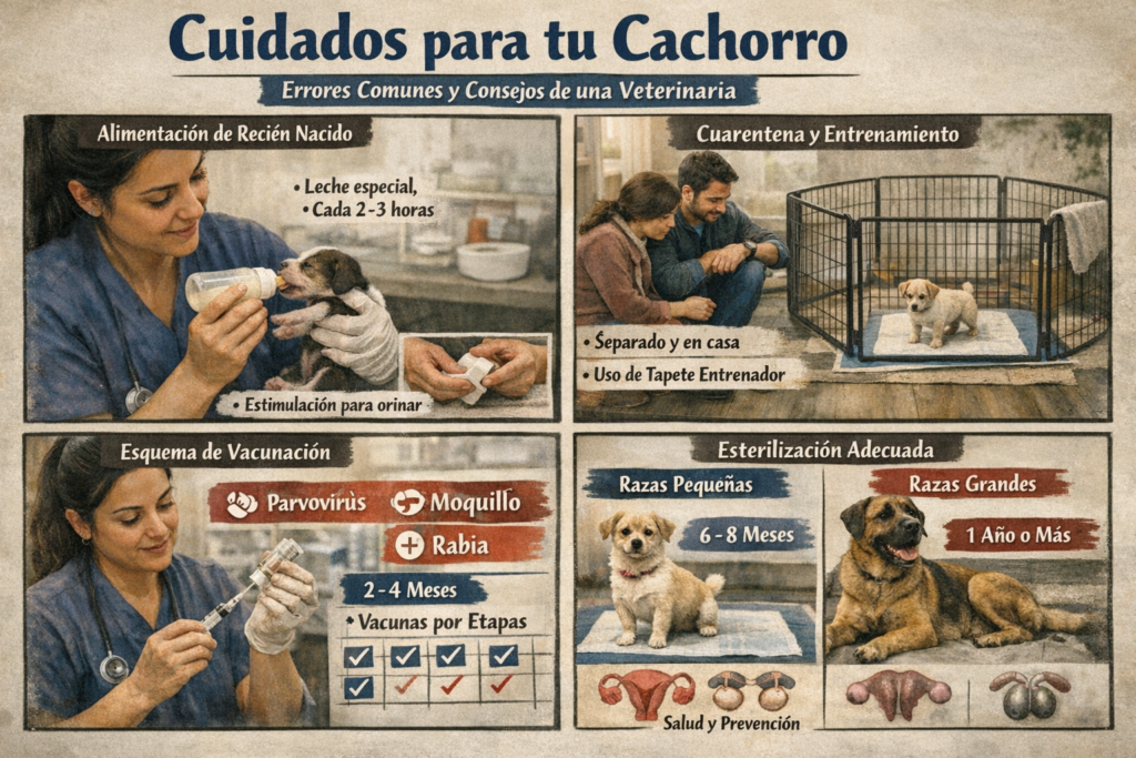 Cuidados de cachorros- vacunas y esterilización