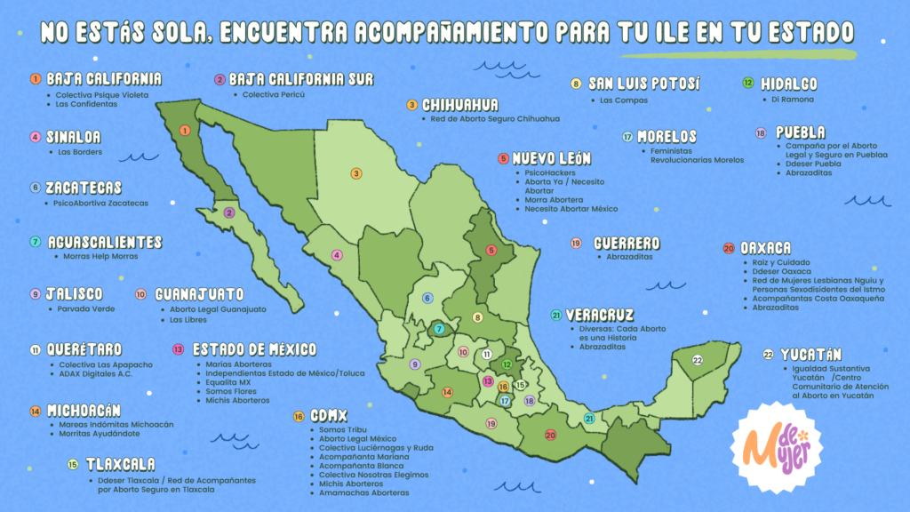 Mapa de 44 colectivas por los derechos sexuales